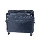 Tutto Small Machine Bag Black rolling sewing machine bag with front zip pocket and wheels