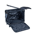 Tutto Small Machine Bag Black, compact rolling sewing machine case with padded interior.