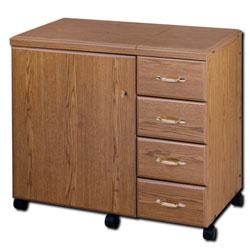 Horn 4156 SUNSET OAK Sewing Cabinet w/ Larger Cutout & Stronger Air - lift - Sewingmachinesplus.com
