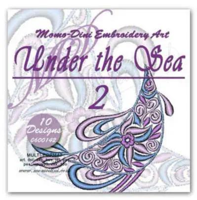 Momo-Dini embroidery designs Under the Sea 2, 10-design collection, purple sea motif on cover