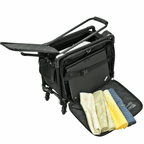 Tutto Small Machine Bag Black from Tutto Luggage; wheeled sewing bag with organized interior.