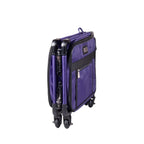 Tutto 17-inch small carry-on luggage on wheels, purple with black trim.