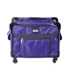 Tutto 17-inch purple small carry-on luggage on wheels with front zip pocket