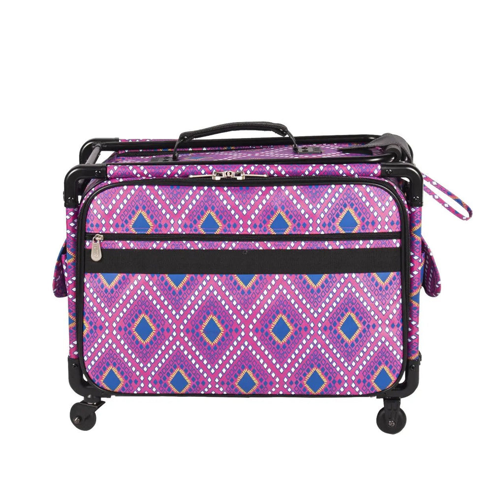 20-inch Tutto machine bag on wheels in pink diamond print
