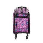 20-inch Tutto machine bag on wheels in pink diamond-print fabric