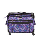 Machine bag Tutto 20-inch purple diamond print on wheels