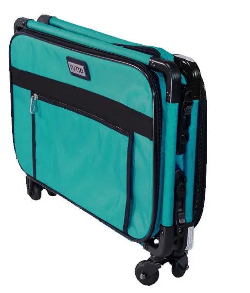 Tutto 20-inch turquoise medium machine on wheels bag with front zip pocket