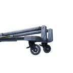 Tutto 21-inch EZ-Glide Trolley base for sewing baskets with wheels; blue and lime green