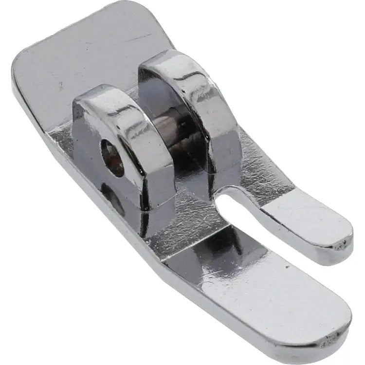Singer narrow snap-on straight stitch presser foot, chrome metal