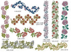 Momo-Dini Embroidery Designs - Fancy Laces 2 set of multicolor floral lace embroidery motifs