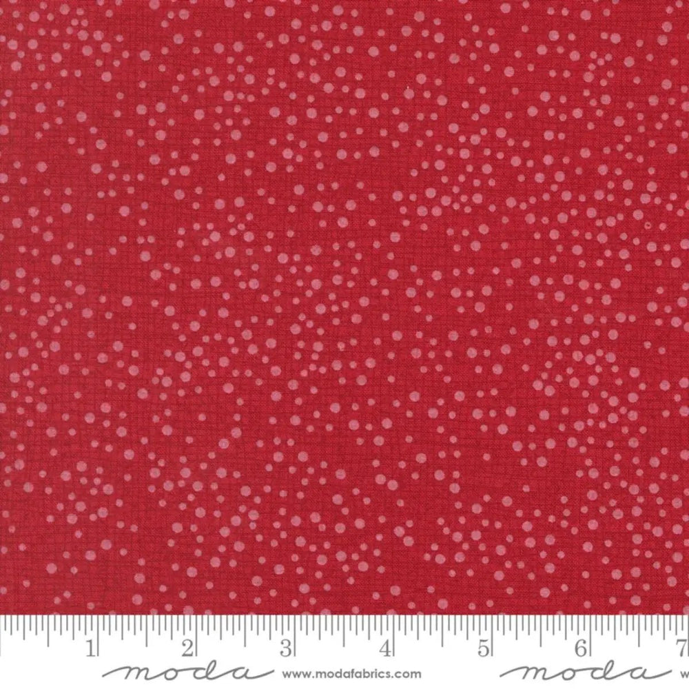 Dotty Thatched Scarlet red dotted quilting fabric by Robin Pickens for Moda Fabrics