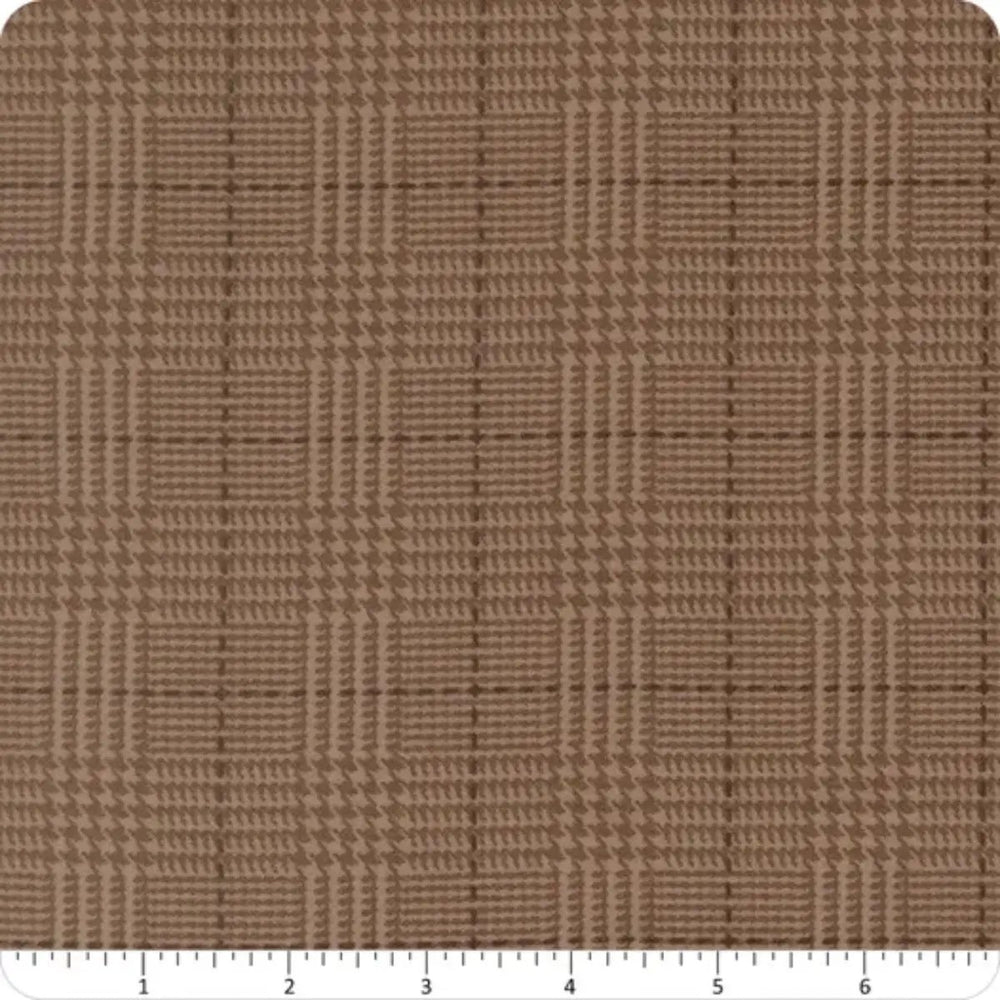 Flannel Gatherings Basics Taupe Plaid Fabric