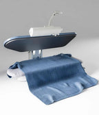 Elnapress EP850 Steam Press by Elna; blue pressing surface with white controls.