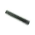 SEBO brush roller for vacuums; cylindrical roller with black and white bristles