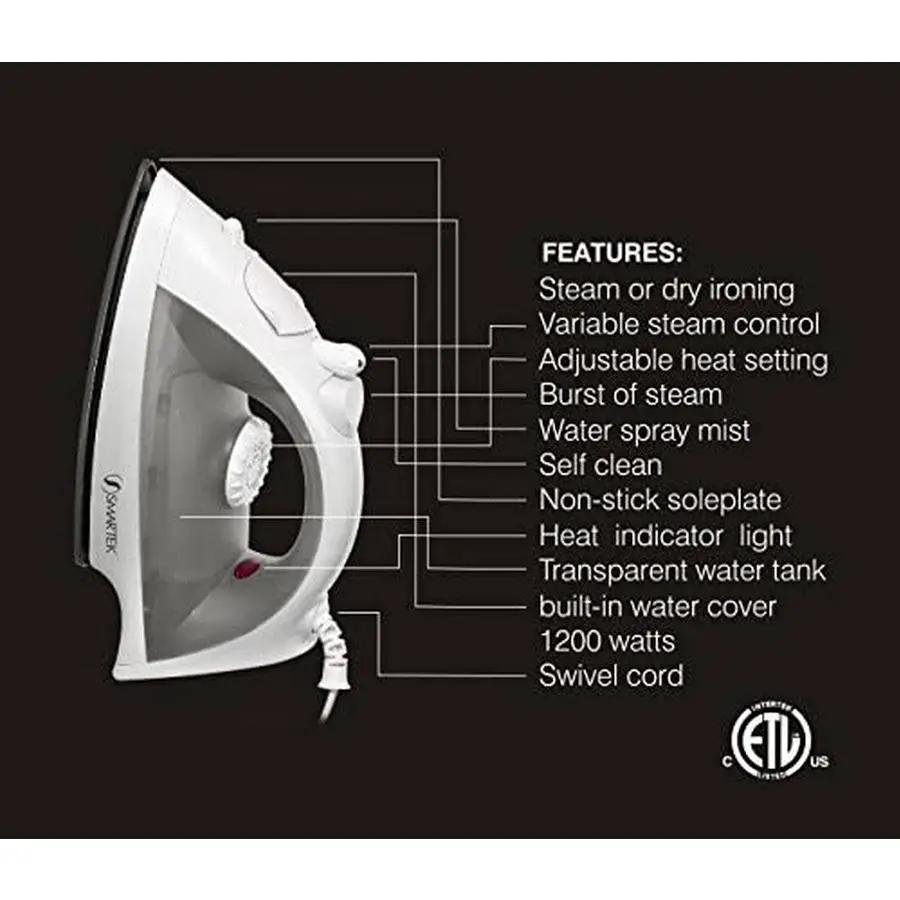 Smartek ST - 1200 Full Function Steam Iron Gray - Sewingmachinesplus.com