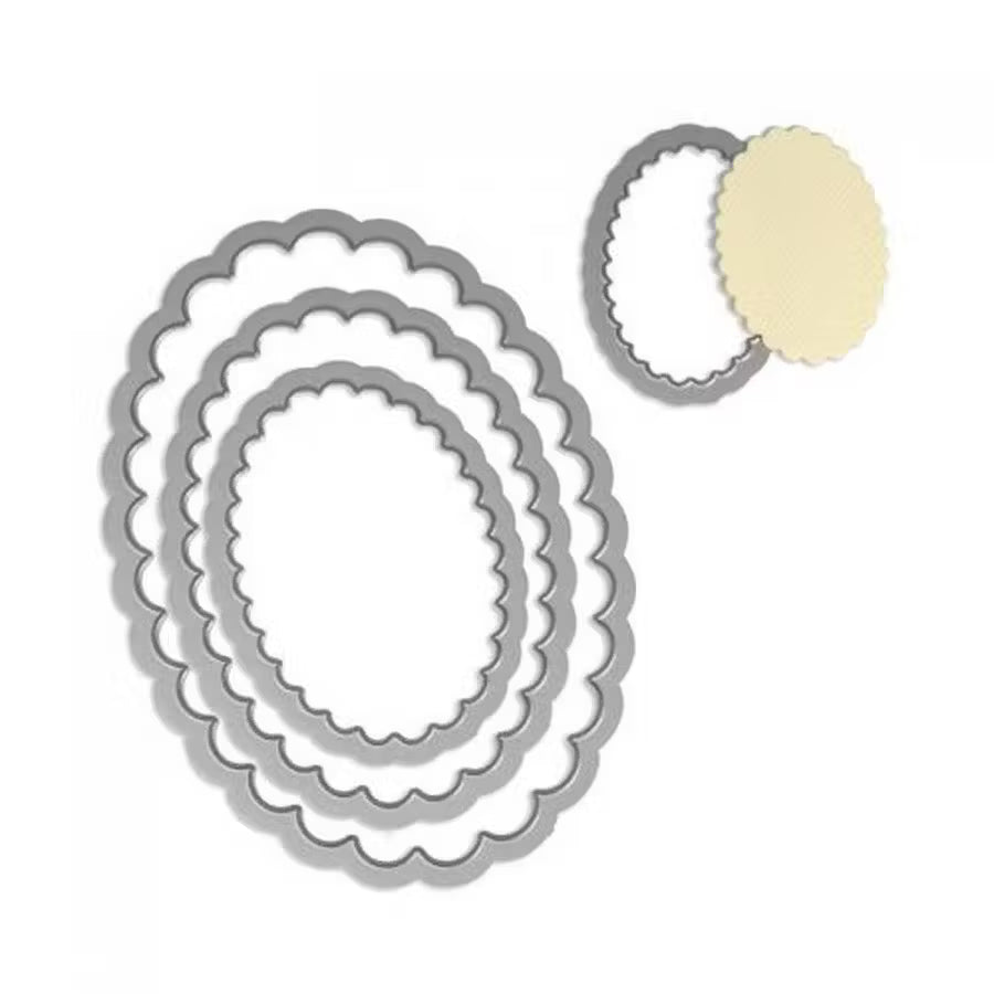 Sizzix Framelits Dies Ovals, Scallop