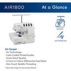Brother Airflow 1800 Serger Machine - Sewingmachinesplus.com