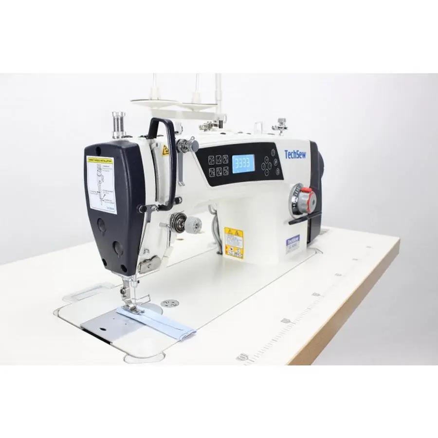 Techsew 9000C Automatic Highspeed Lockstitch Direct Drive Industrial Sewing Machine With Assembled Table and Motor - Sewingmachinesplus.com
