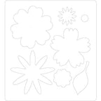Sizzix Bigz Die Bold Blossoms by Laura Kate cutting dies; set of 8 floral outline shapes for paper crafting