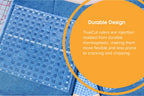 Grace TrueCut Original 12.5in x 12.5in ruler, clear plastic with grid marks on blue fabric