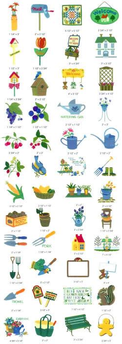 Singer Embroidery Card 5013 - Gardening