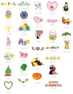 Singer Embroidery Card 5016 - Festive Occasions