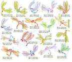 Momo-Dini Embroidery Designs Dragonfly 1 set of 20 colorful dragonfly designs
