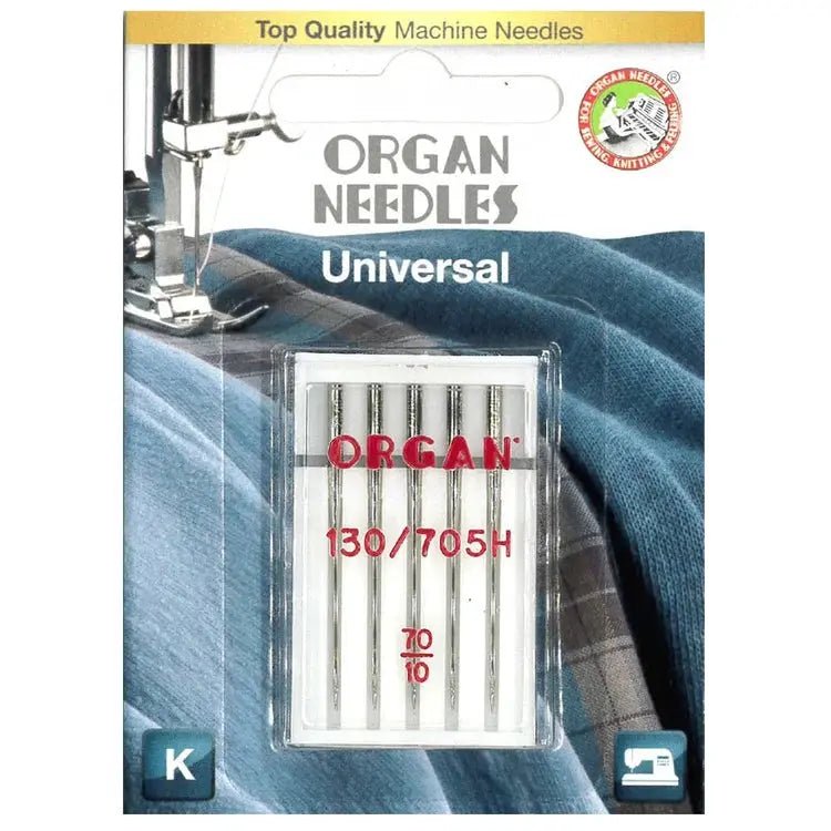Organ Universal machine needles, size 70/10, 5-pack