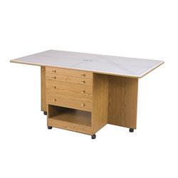 Horn Deluxe Craft & Sewing Table 5172 SUNSET OAK - Sewingmachinesplus.com