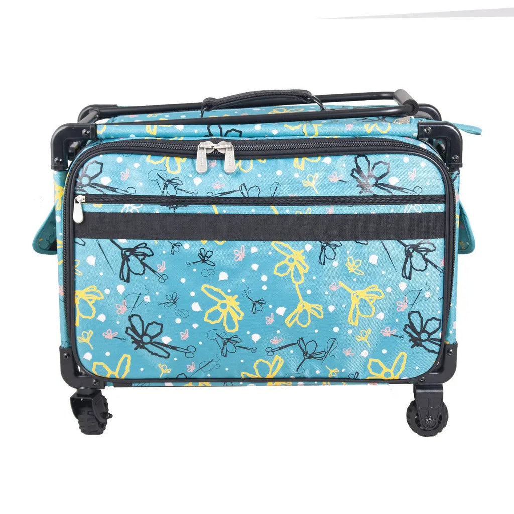 22" Tutto Machine on Wheels Large - Turquiose Yellow Daisies