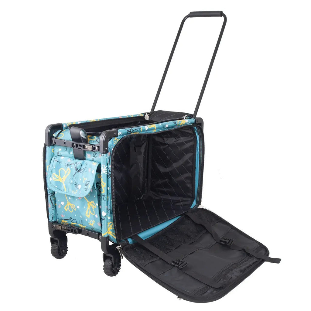 22" Tutto Machine on Wheels Large - Turquiose Yellow Daisies