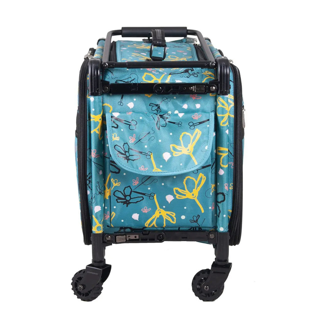 22" Tutto Machine on Wheels Large - Turquiose Yellow Daisies