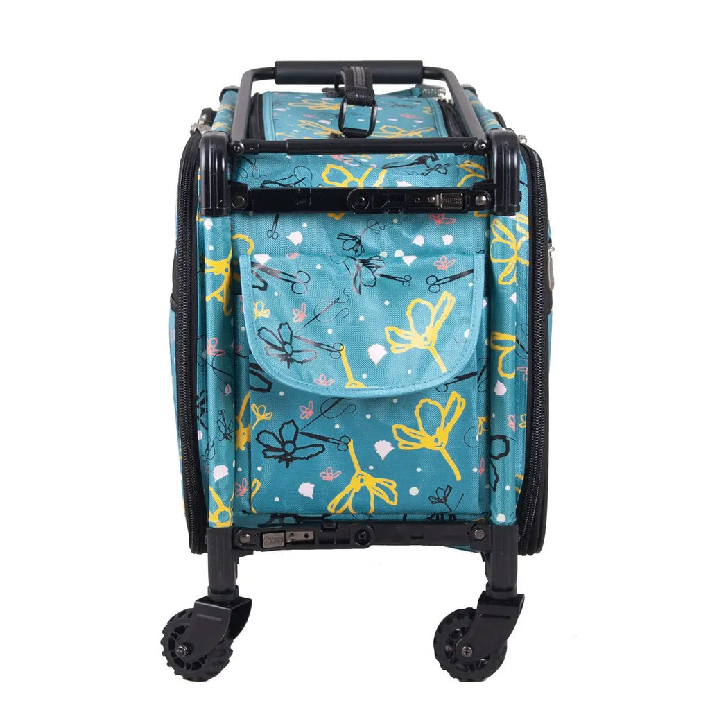 22" Tutto Machine on Wheels Large - Turquiose Yellow Daisies