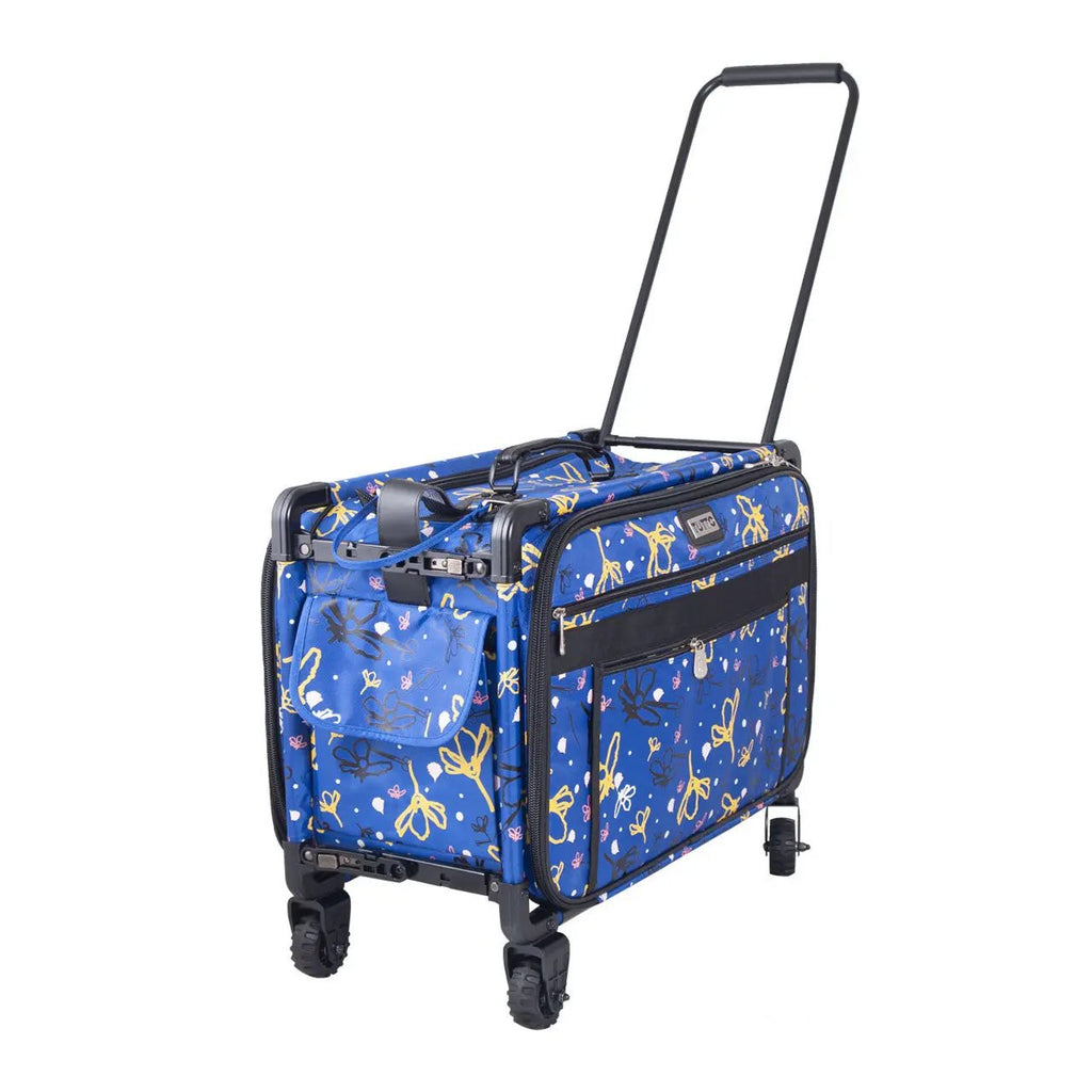 22" Tutto Machine on Wheels Large - Blue Yellow Daisies
