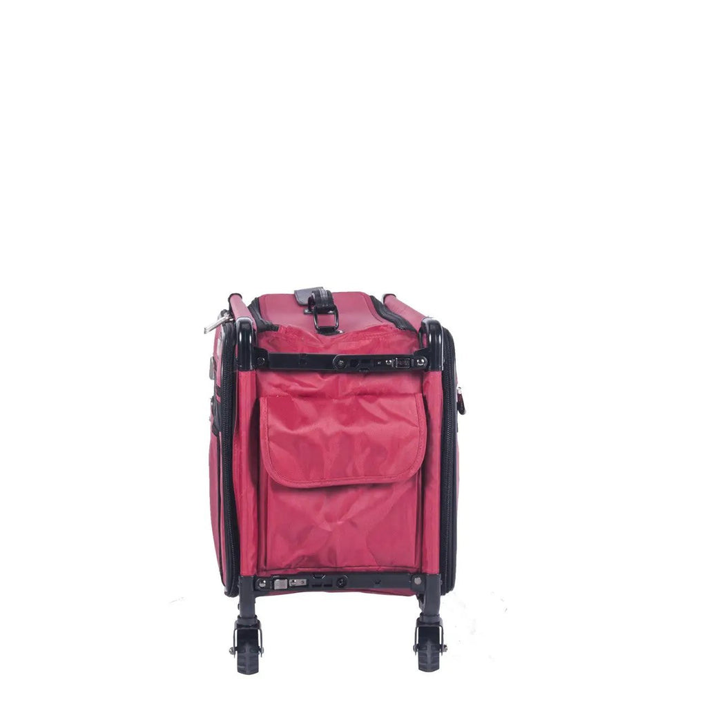 Tutto Large Machine On Wheels bag, red with black frame and wheels