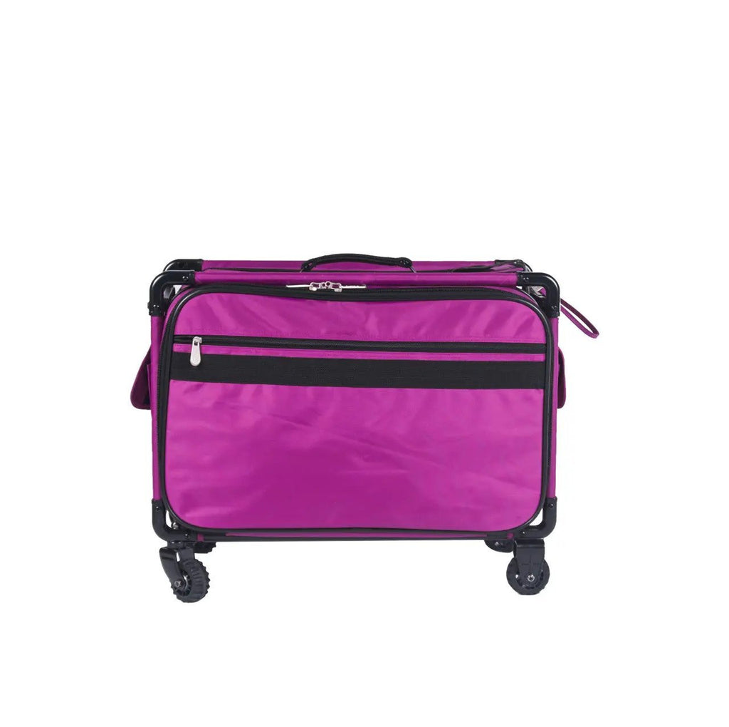 Tutto Large Pink machine bag on wheels with black trim