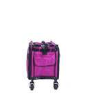 Tutto Large Pink machine bag on wheels, pink nylon with black frame