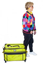 Tutto Large Machine On Wheels bag, lime green with black trim