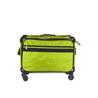 Tutto large machine bag on wheels in lime green with black trim and zippers