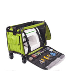Tutto Large Machine On Wheels Lime sewing machine bag with built-in tool organizer tray