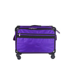 Tutto purple large machine on wheels bag with black frame and zippered pockets
