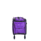 Tutto Large Machine On Wheels purple rolling luggage bag with front pocket