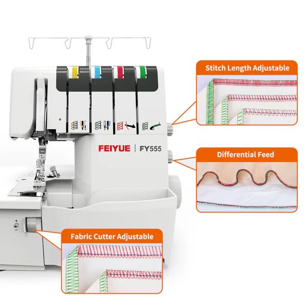 FEIYUE FY555 Overlock Sewing Machine - Sewingmachinesplus.com