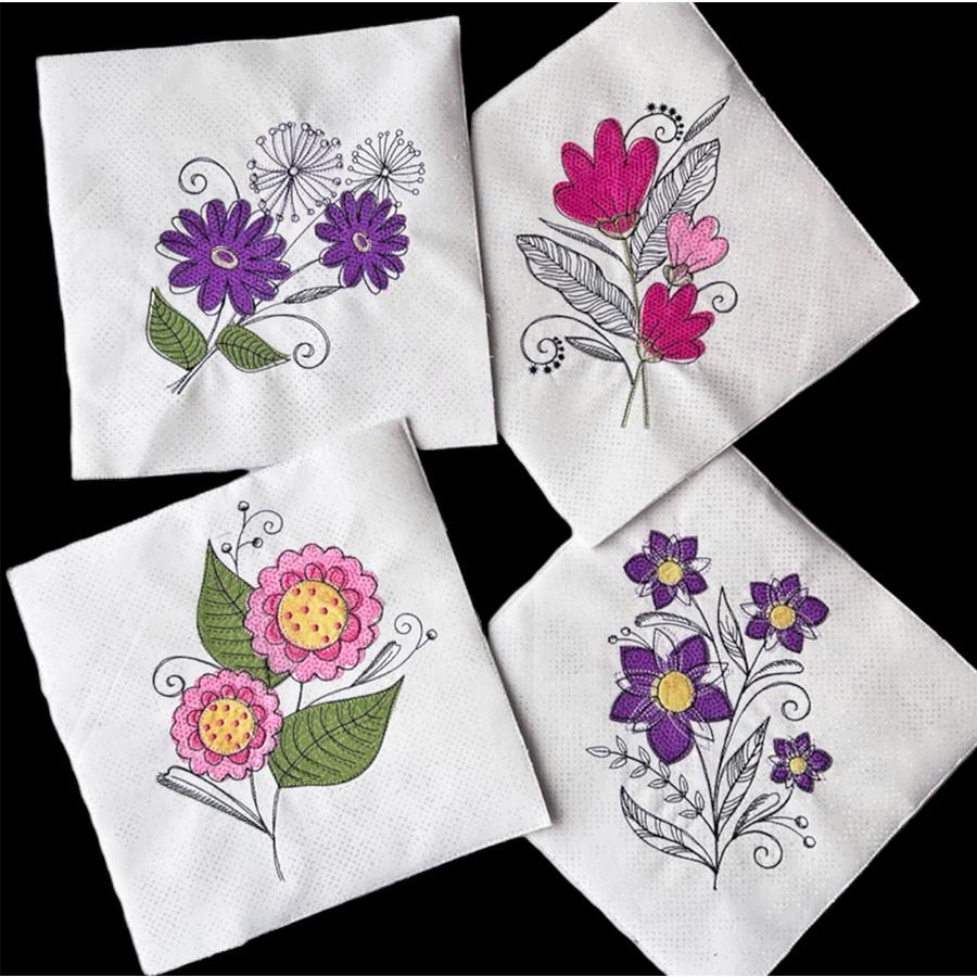 DIME Hand Hand Sketched Floral Collection By Reen Wilcoxson From Embroidery Garden - Sewingmachinesplus.com
