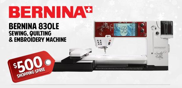 Bernina 830 Limited Edition Embroidery and Sewing Machine Promotional Banner