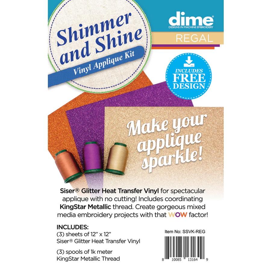 DIME Shimmer and Shine Vinyl Applique Kit - Multiple Colors Options Available - Sewingmachinesplus.com