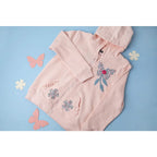 Sizzix Bigz Die Garden Wings by Olivia Rose pink hoodie with butterfly and floral embroidery