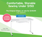 Arrow 98601 Gidget I Craft & Hobby Table - White Finish