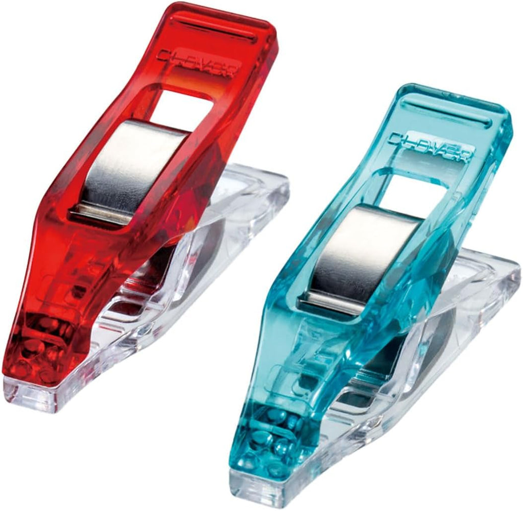 Clover Mini Wonder Clips (Red & Blue/20 pcs.) - Sewingmachinesplus.com
