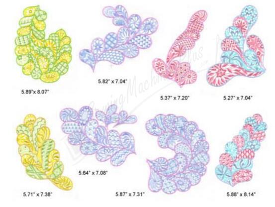 Momo-Dini Embroidery Designs - Floral Feathers (1000162)